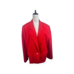 Pendleton Red 100% Virgin Wool vintage Blazer Jacket size 20